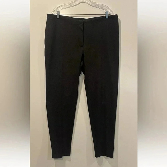 J. Jill Charcoal Gray‎ Stretch Ponte Knit Pants Womens 18 (1019) - Picture 2 of 6
